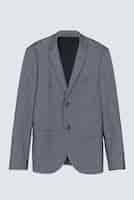 Бесплатное фото Серый пиджак, вид спереди, повседневная мужская одежда