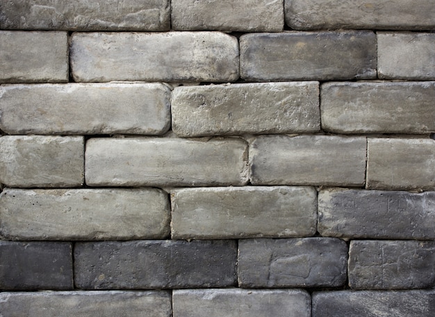 Free photo gray brick wall texture background