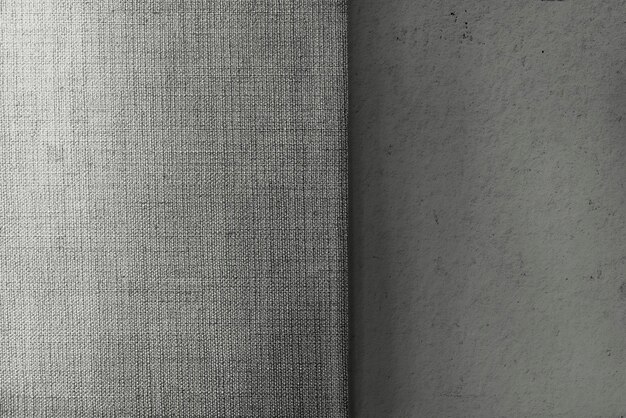 Gray concrete and canvas fabric textured background