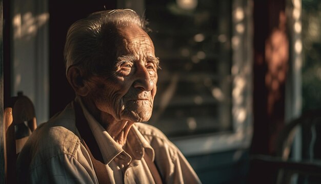 Седые пожилые мужчины наслаждаются городской жизнью на открытом воздухе, созданной ИИ