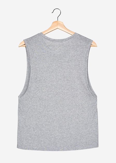 Gray muscle shirt streetwear fashion