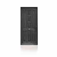 Free photo gray wooden door