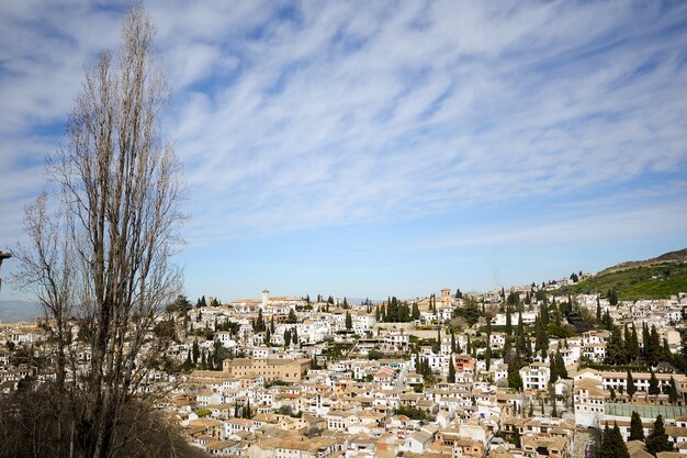 Great view of albaicin in granada