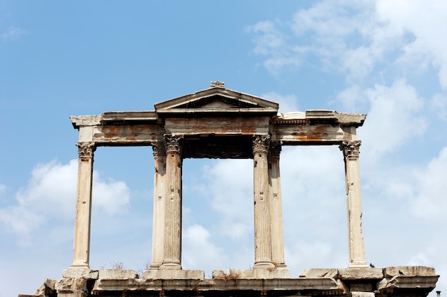 폐허에있는 그리스 사원