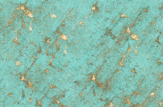 Green abstract cement with gold texture