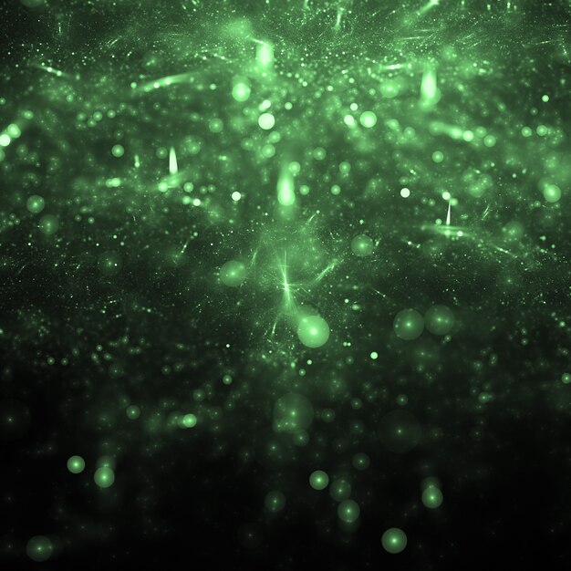 Green abstract lights rain wallpaper