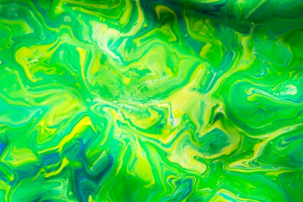 Green abstract water design in a pool