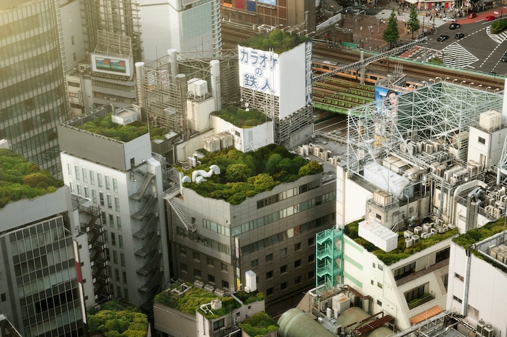無料Photo 緑の建築都市の建物