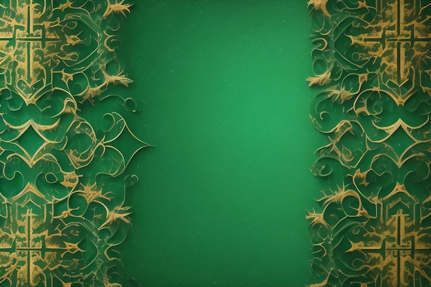 A green background with gold leaves and the words gold on it