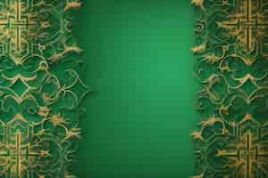 Free photo a green background with gold leaves and the words gold on it