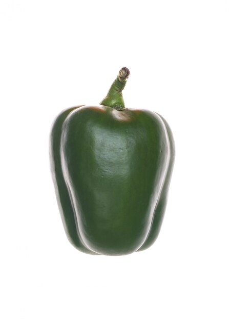 Green bell pepper isolated