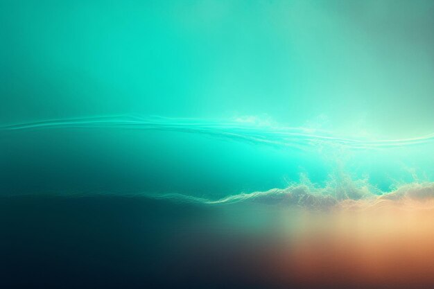 Foto gratuita un oceano verde e blu con un'onda nel mezzo