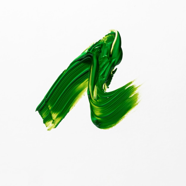 緑のブラシストロークの不規則な形状