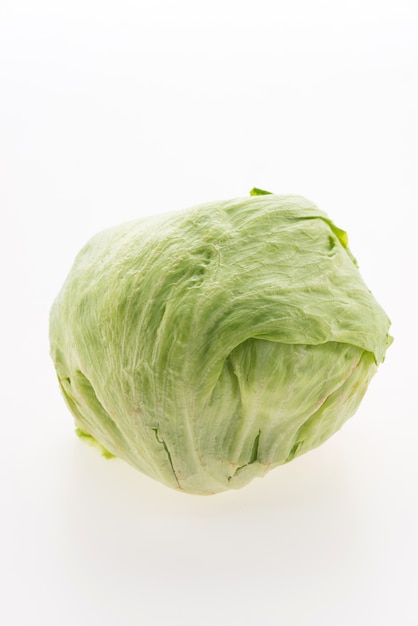 Free photo green cabbage head lettuce iceberg