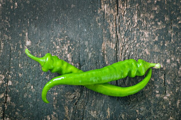 Green chili peppers 