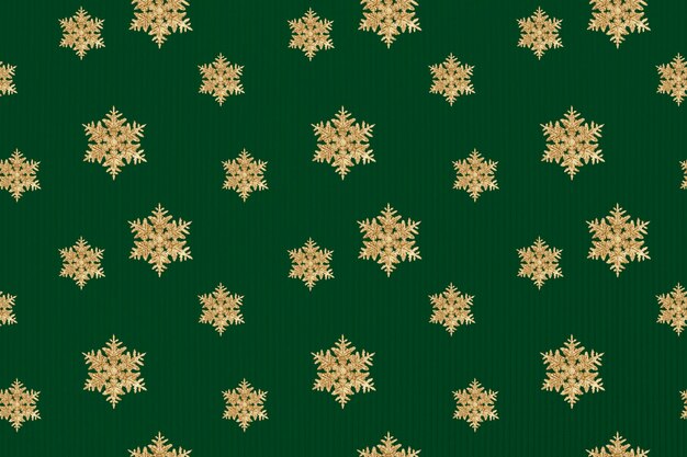 Зеленая рождественская снежинка узор фона, ремикс фотографии Уилсона Бентли