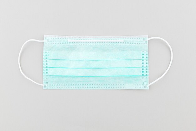 Green disposable surgical face mask