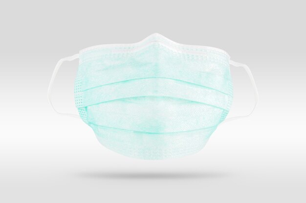 Green disposable surgical face mask