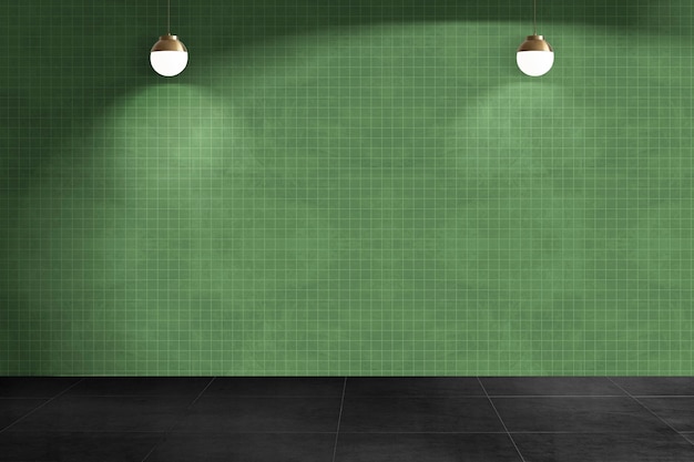 녹색 빈 방 정통 인테리어 디자인