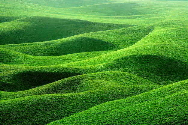 Зеленое поле дерева и голубое небоотлично в качестве фонавеб-баннер генеративный ай