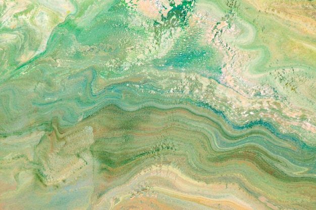 Green fluid art art background DIY abstract flowing texture