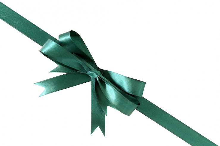 Free Photo green gift ribbon 