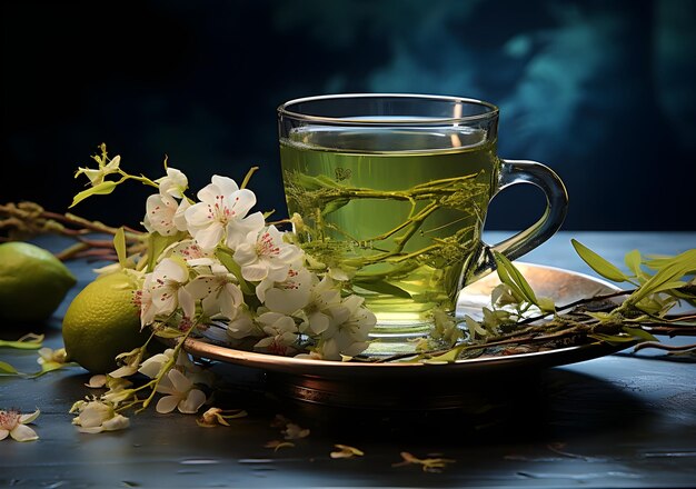 green herbal tea wallpaper