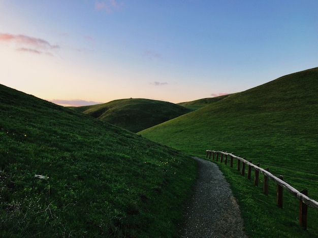 Foto gratuita paesaggio di verdi colline