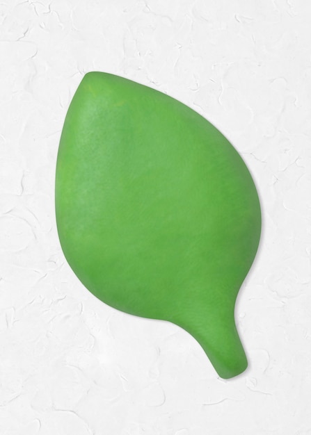 Free photo green leaf clay craft cute nature handmade creative art graphic