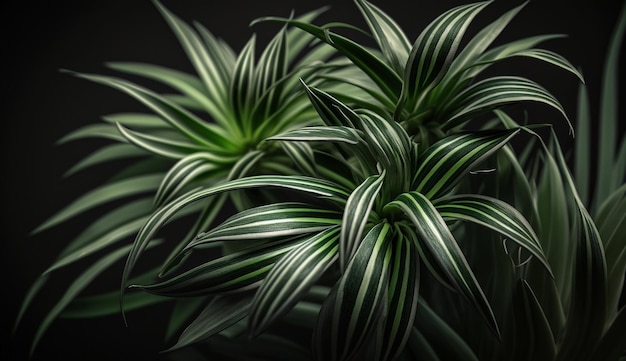 Зеленые листья крупным планом Генеративный искусственный интеллект природы