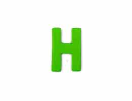 Free photo green letter h