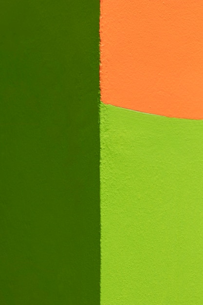 Free photo green and orange wall background