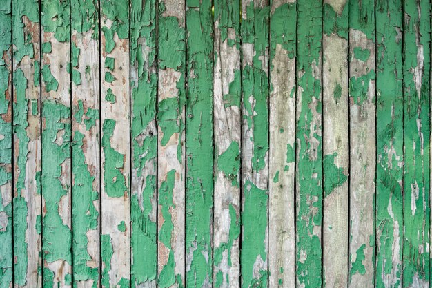 Green painted Wood texture of wood wall for background and texture.