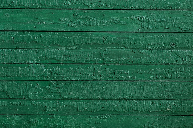 Green painted wood with horizontal stripes