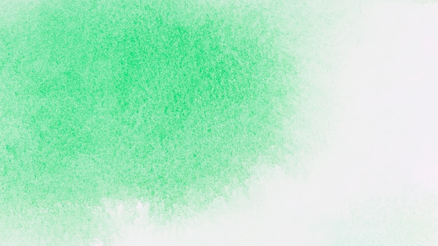 Green paints on white paper