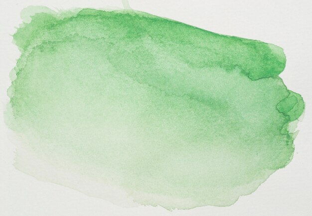 Зеленые краски на белом листе