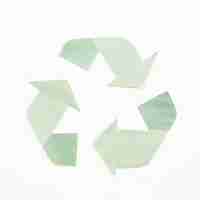 Free photo green paper recycle logo