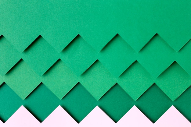 Free photo green paper shapes background style