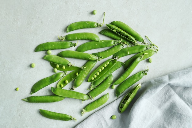 Green peas top view