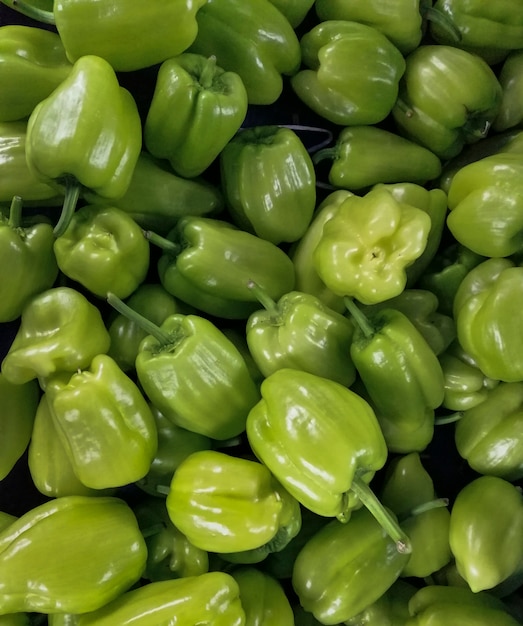 Green peppers background