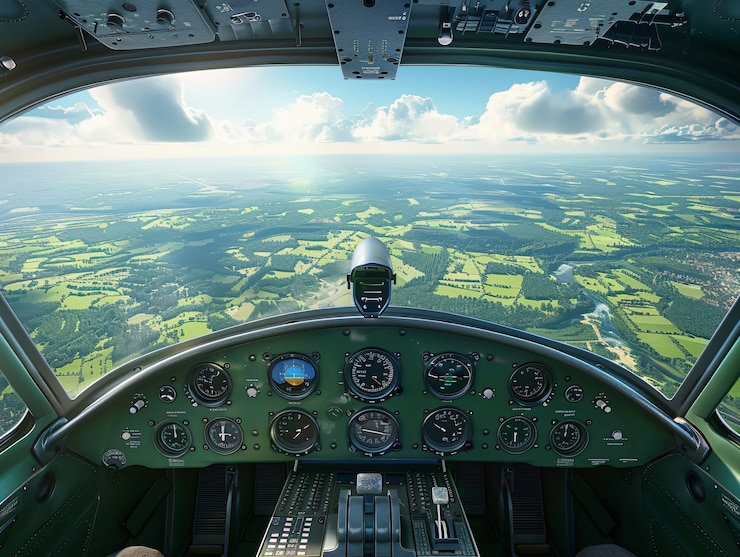 Free Photo green plane in ecofriendly environment