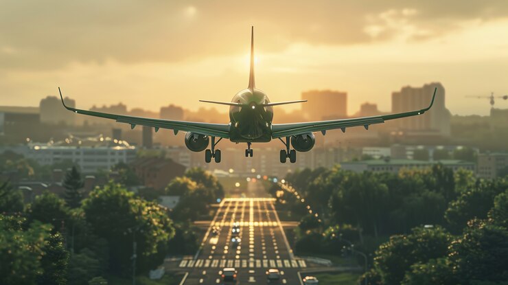 Free Photo green plane in ecofriendly environment