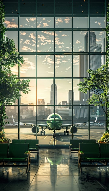 無料写真 環境に優しい環境で緑の飛行機