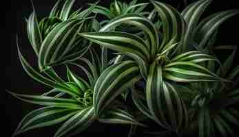 Free photo green plant leaves form beautiful abstract patterns generative ai