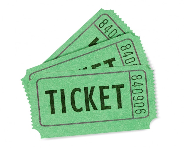 Free photo green raffle tickets