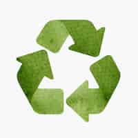 Foto gratuita elemento di design dell'icona di riciclaggio verde