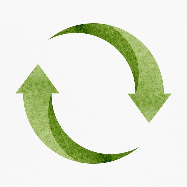 Free photo green recycling symbol design element