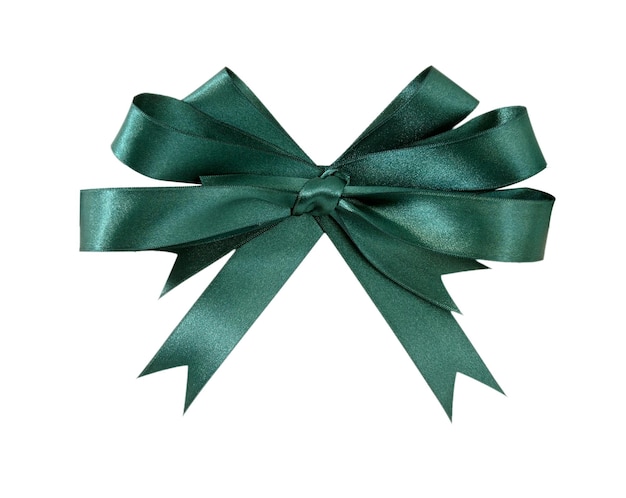 Free photo green satin bow