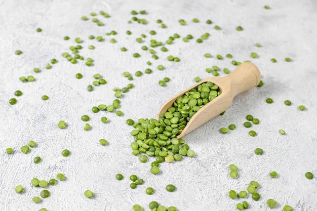 Green split peas,top view