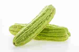 Free photo green vegetables on white background